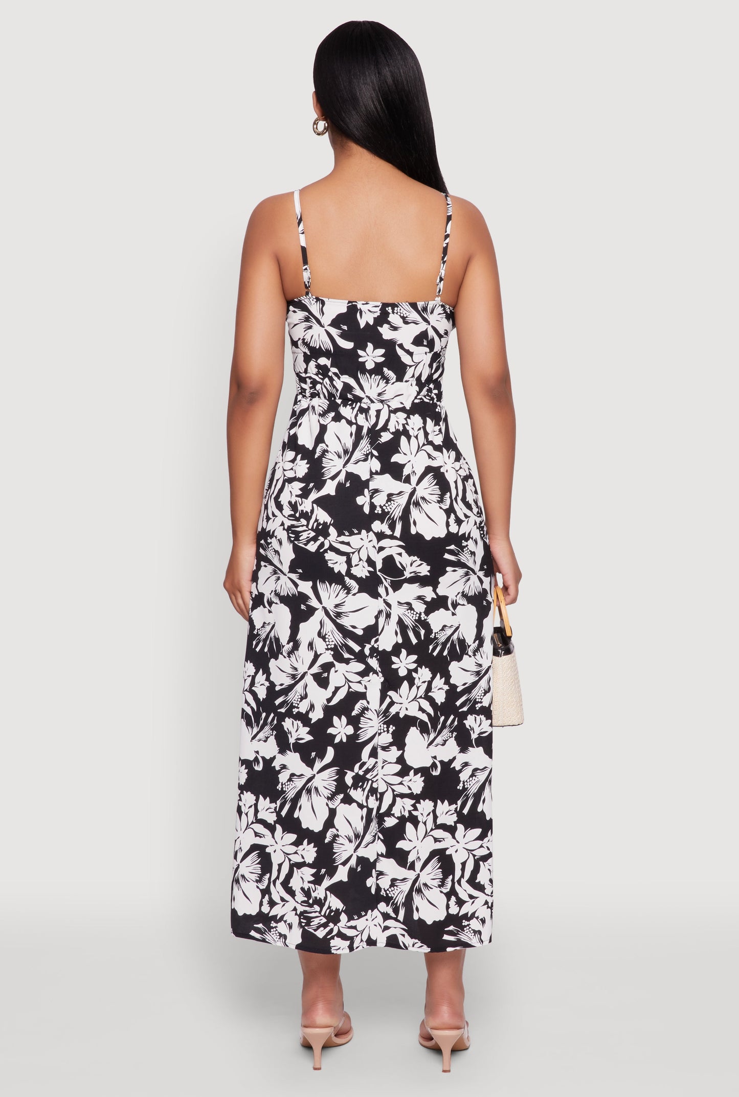 Sleeveless Empire Waist Dress with V Neck