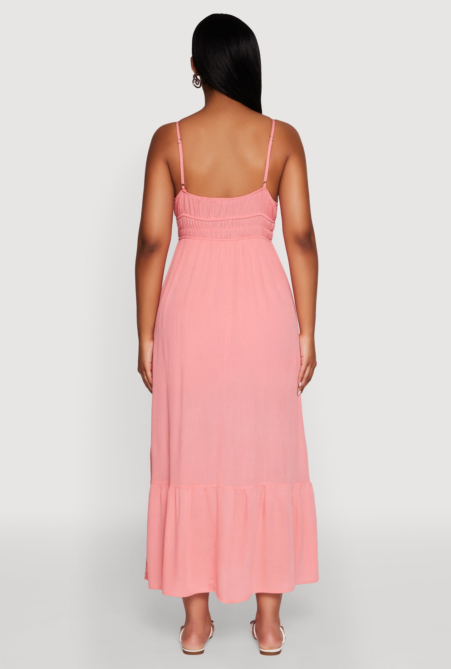 Tie Front Keyhole Maxi Dress