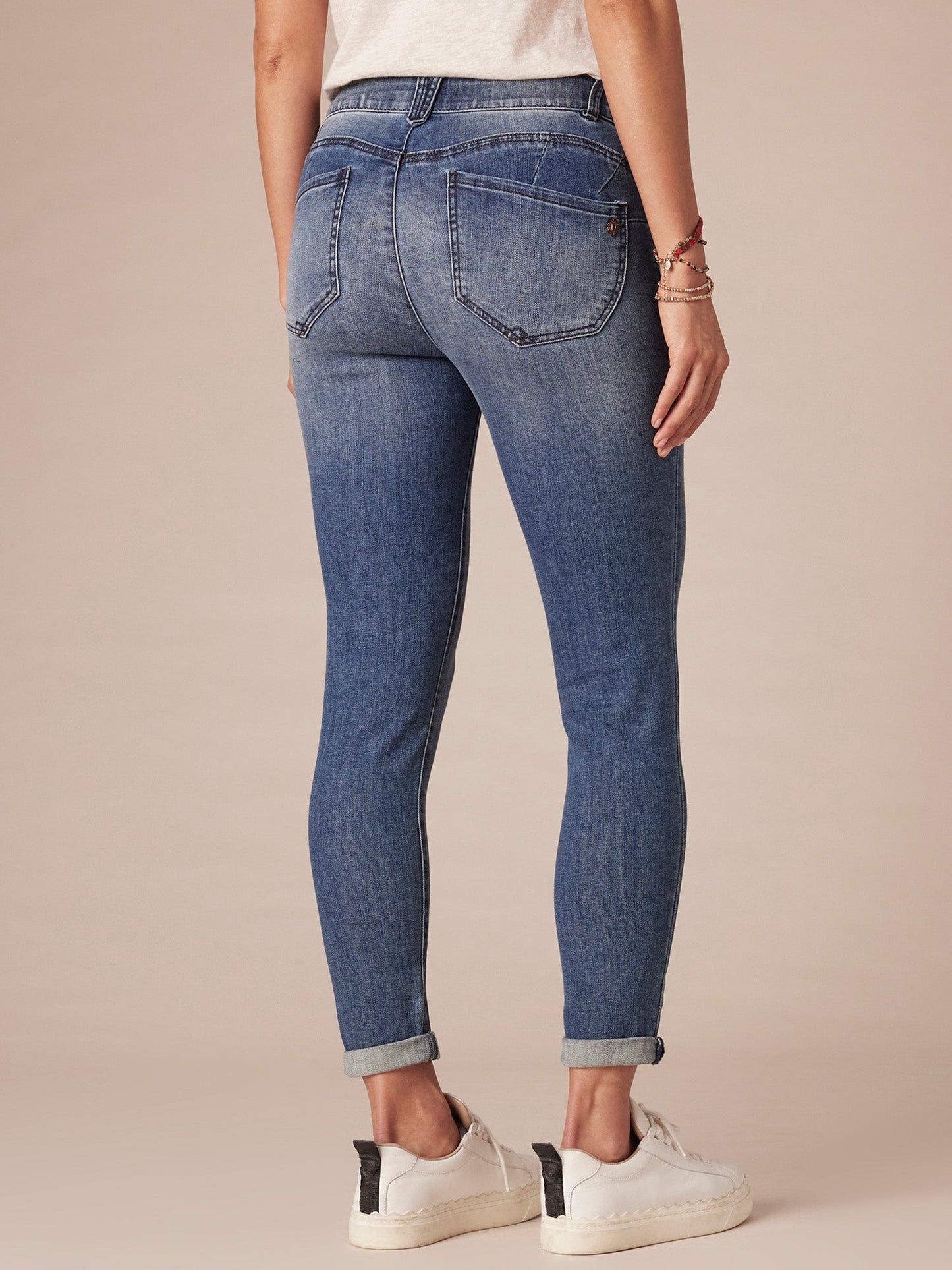 Absolution® Blue Denim Booty Lift Plus Ankle Skimmers