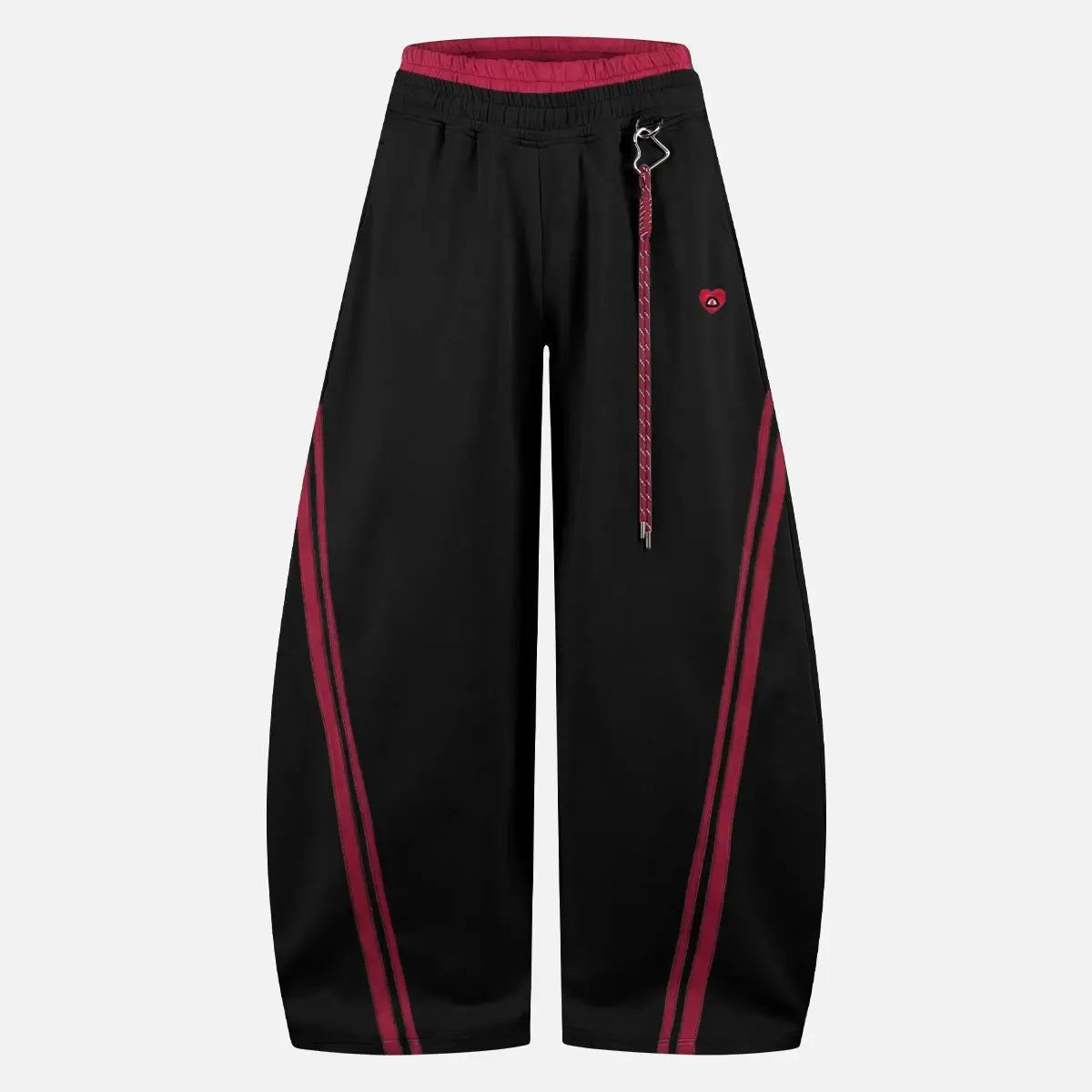 Striped Baggy Sweatpants & Hoodie