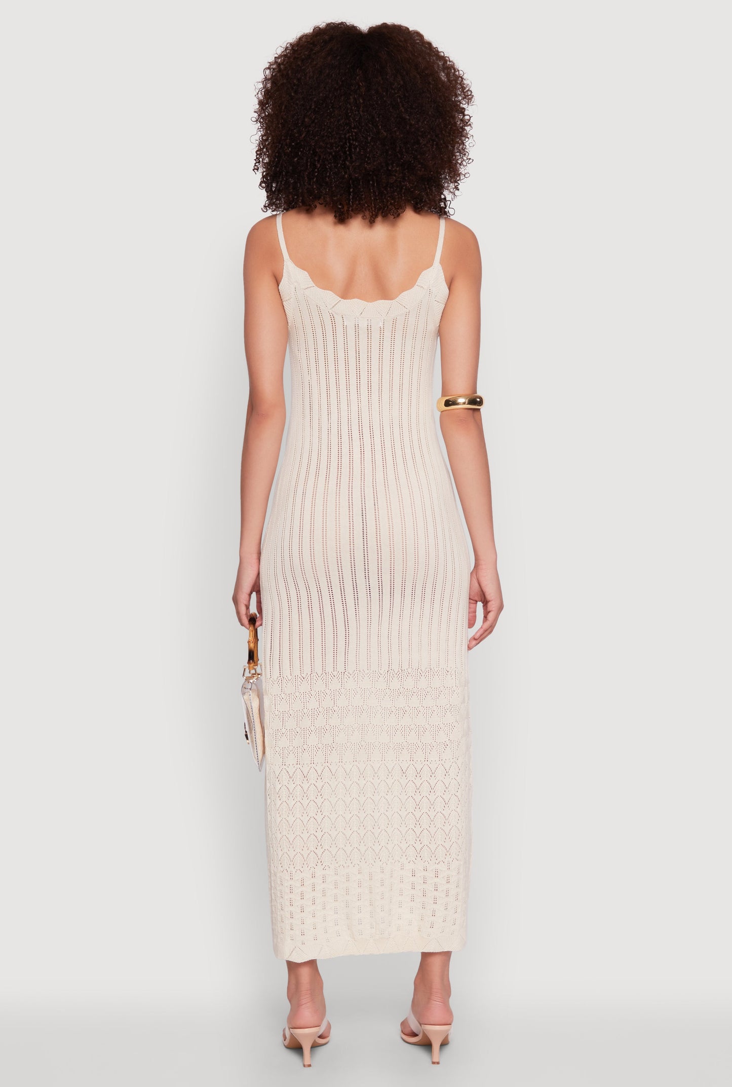 Madden Girl Pointelle Knit Cami Maxi Dress