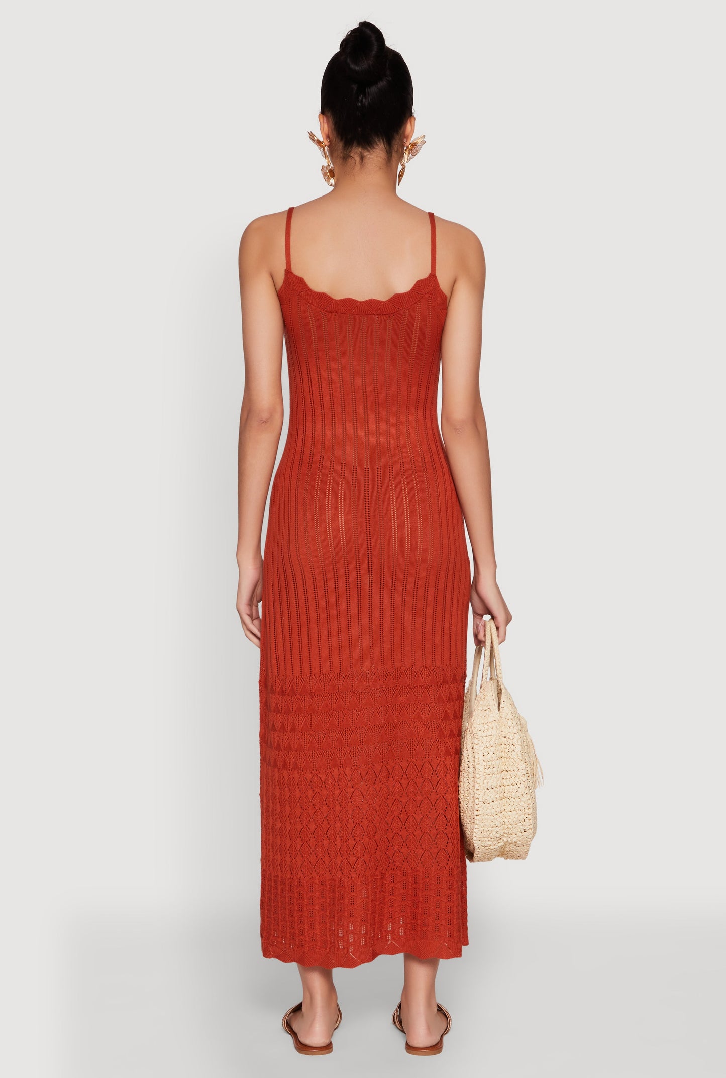 Madden Girl Pointelle Knit Cami Maxi Dress