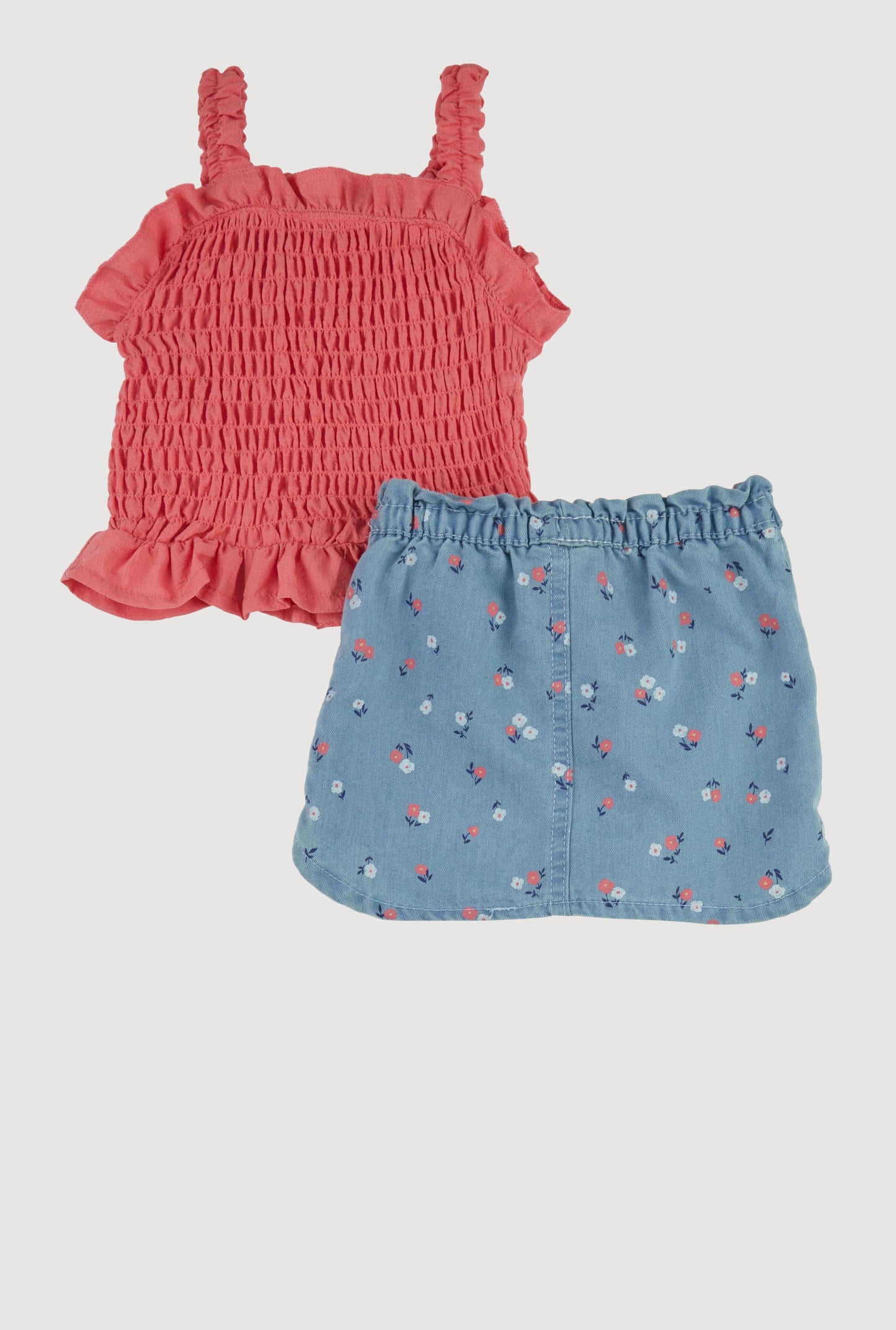 Baby Girls 12-24M Chic Peasant Top and Denim Pencil Skirt
