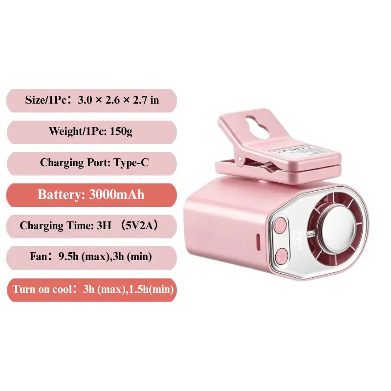 Car Clip-On Fan with LED Display