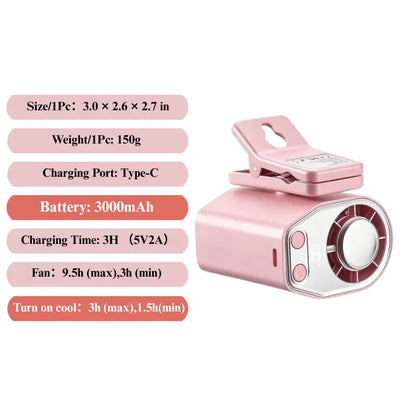 Car Clip-On Fan with LED Display