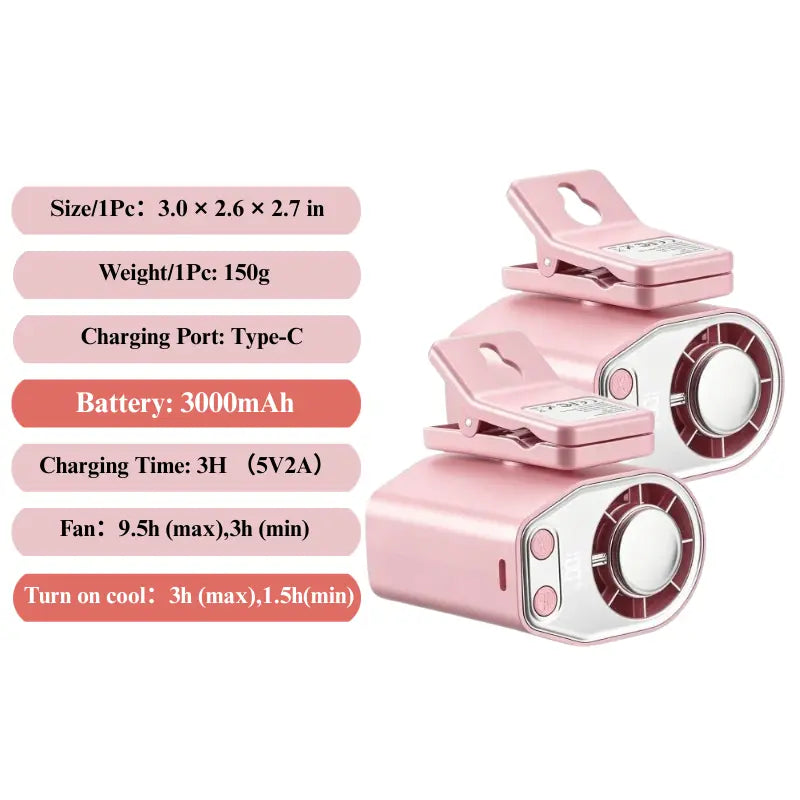 Car Clip-On Fan with LED Display