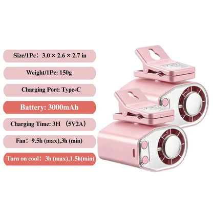 Car Clip-On Fan with LED Display