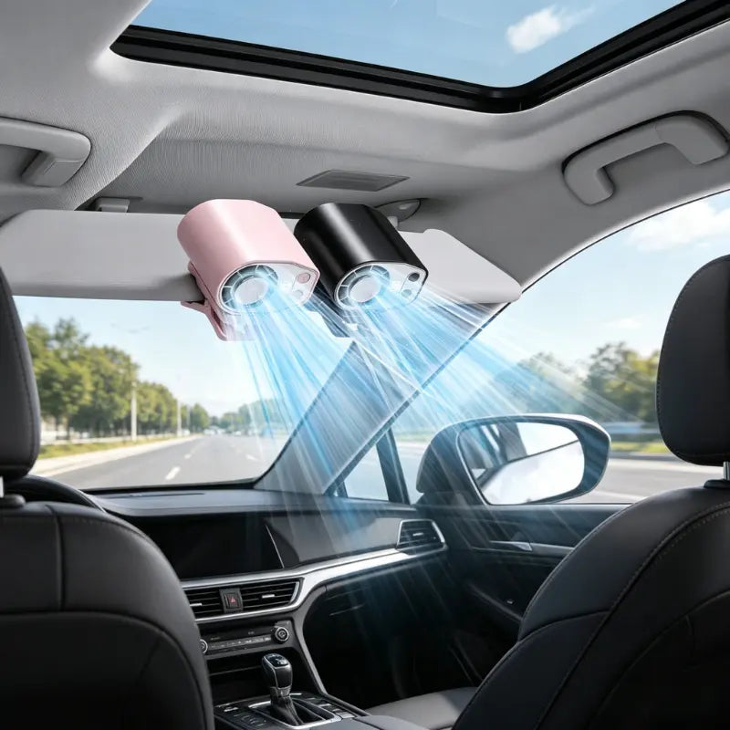 Car Clip-On Fan with LED Display
