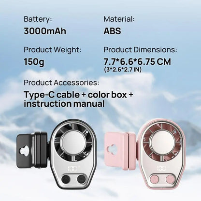 Car Clip-On Fan with LED Display
