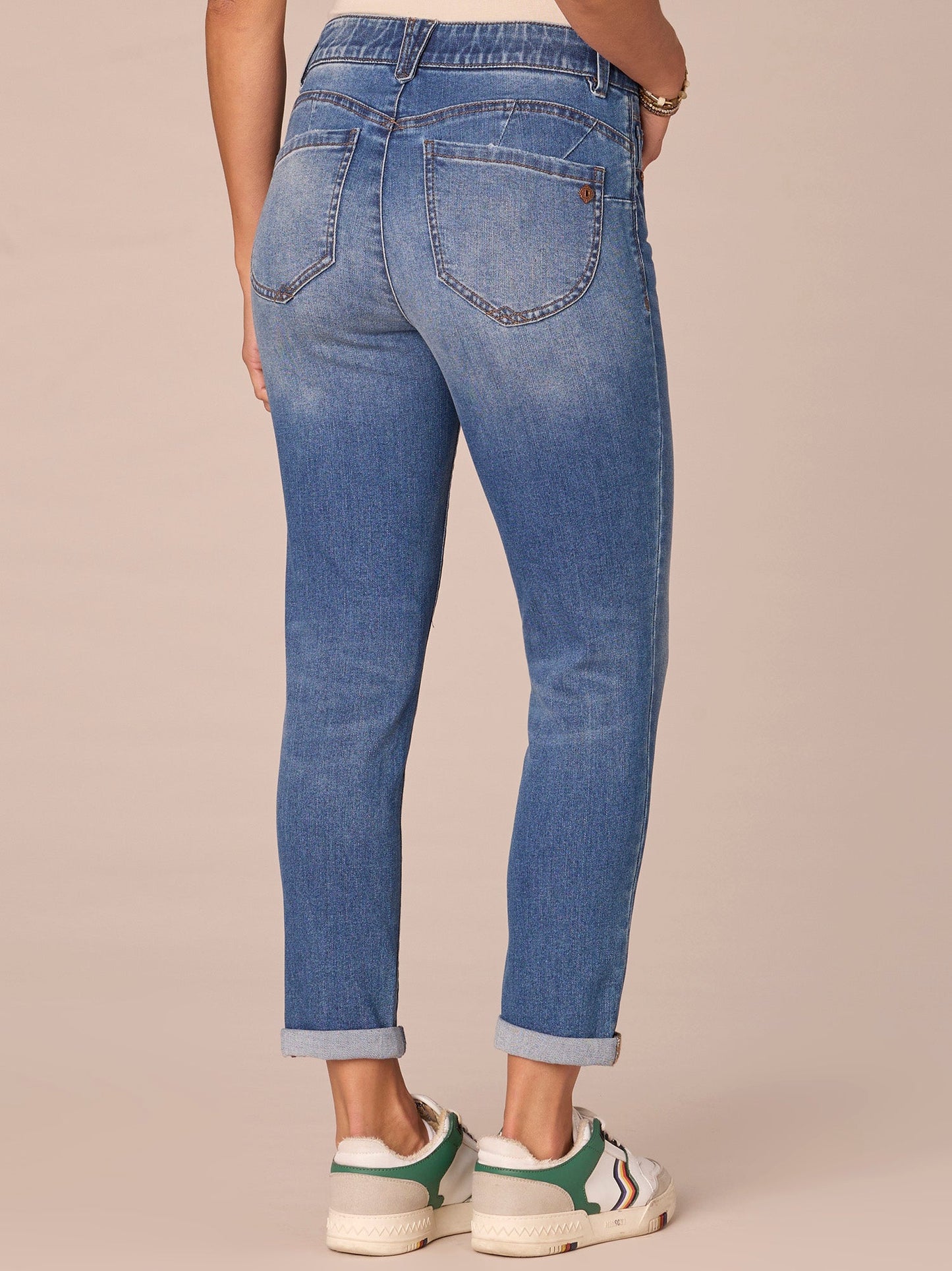 Absolution Mid-Rise Ankle Skimmer Petite Jeans with Roll Cuff Hem