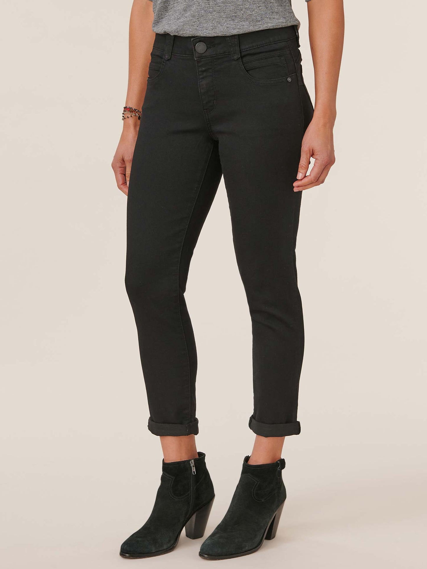 Absolution® Black Denim Petite Ankle Skimmer