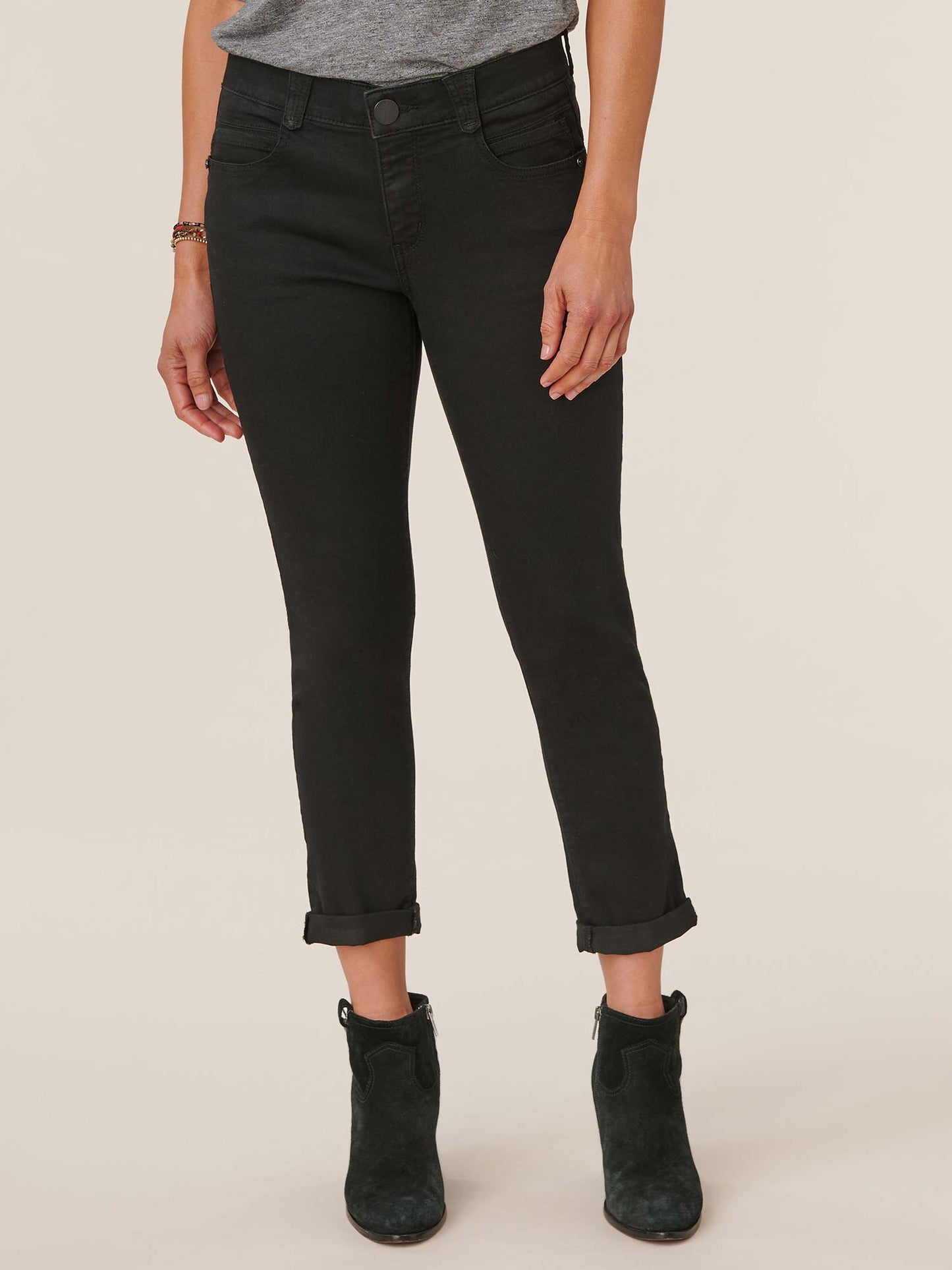 Absolution® Black Denim Petite Ankle Skimmer
