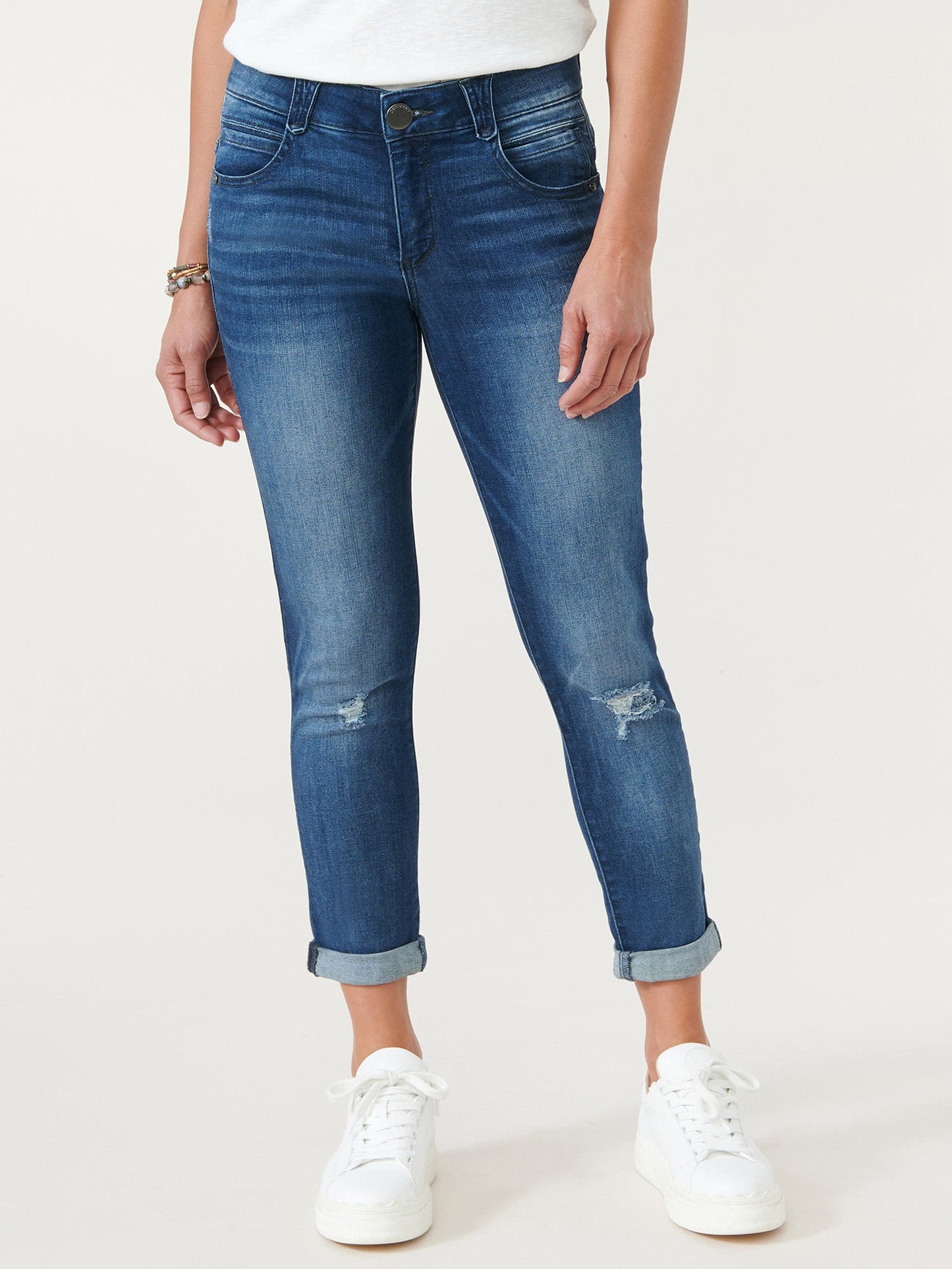 Absolution® Blue Ankle Skimmer Distressed Jean