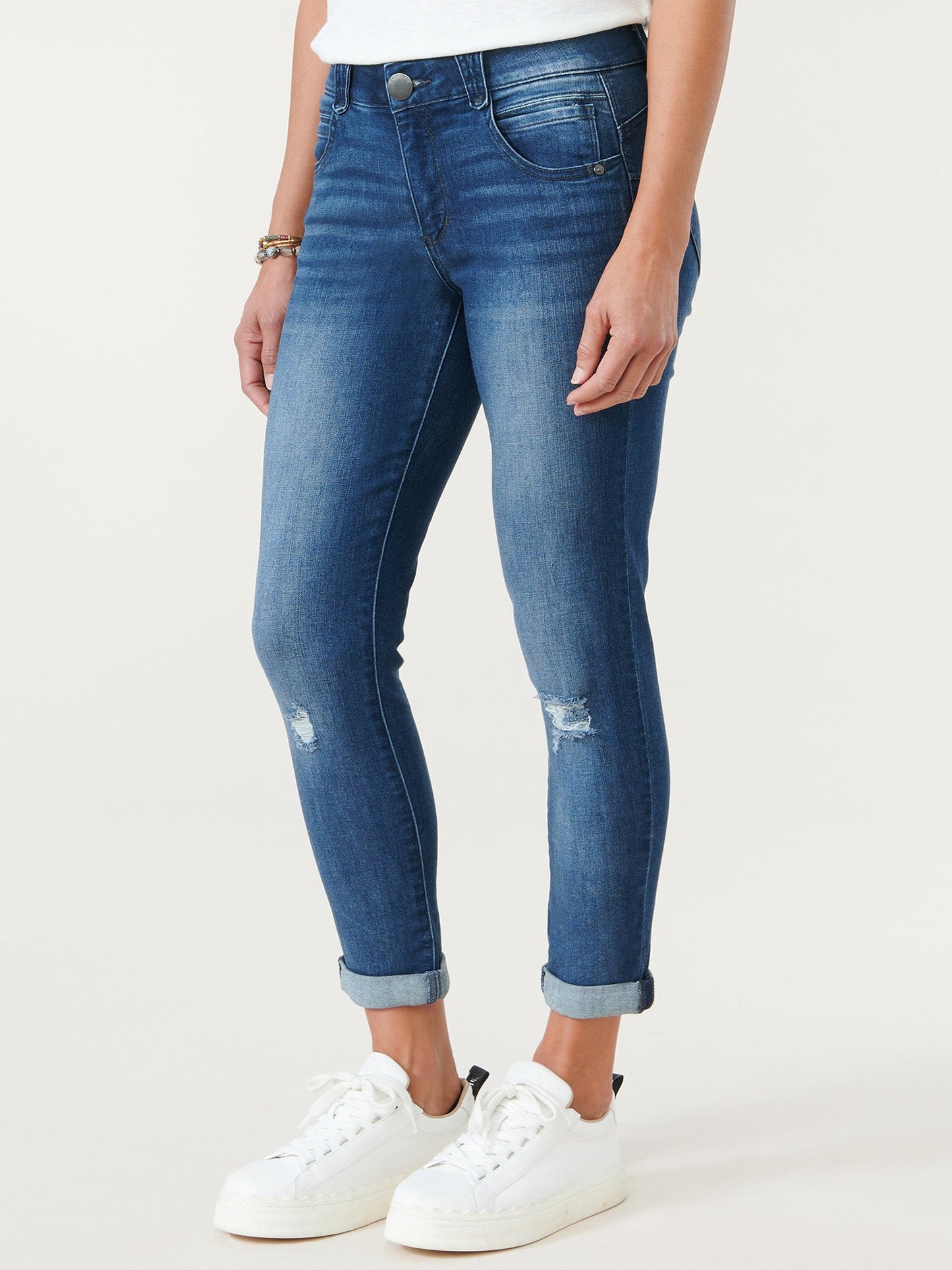 Absolution® Blue Ankle Skimmer Distressed Jean