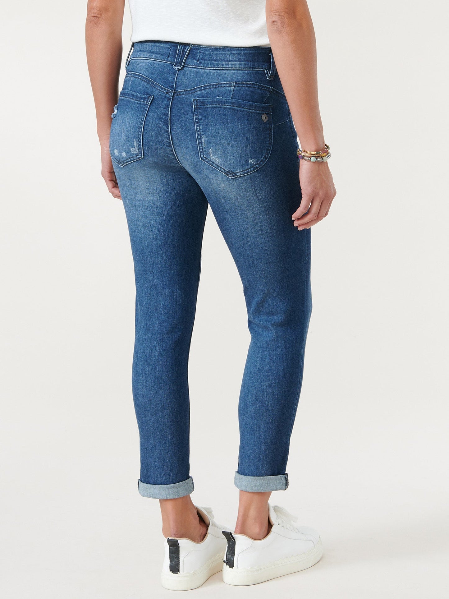 Absolution® Blue Ankle Skimmer Distressed Jean