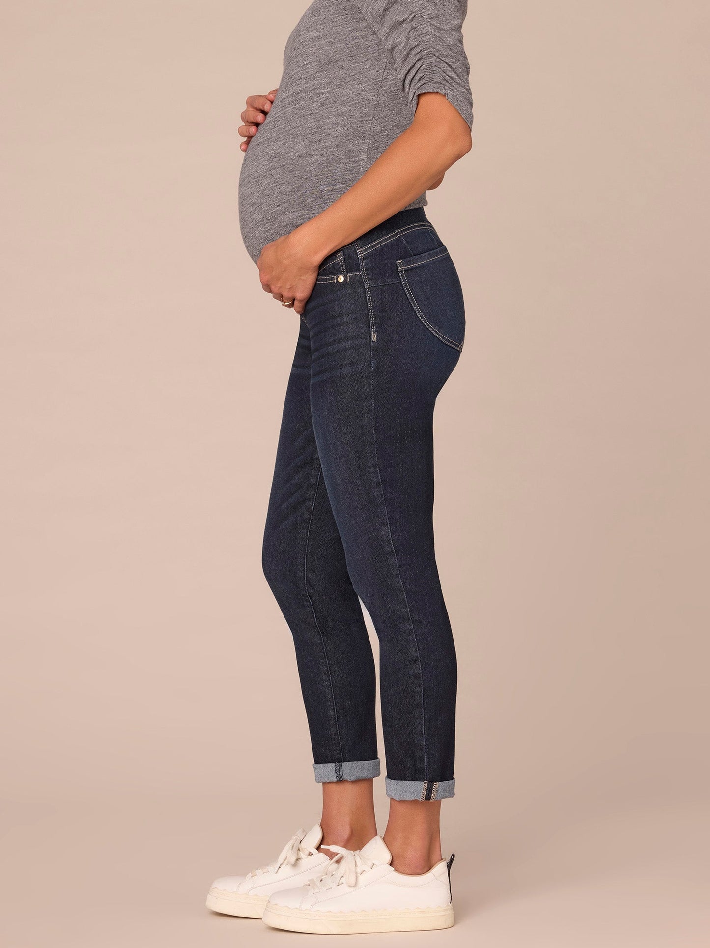 Absolution Indigo Maternity Ankle Skimmer Baby Bump Jeans