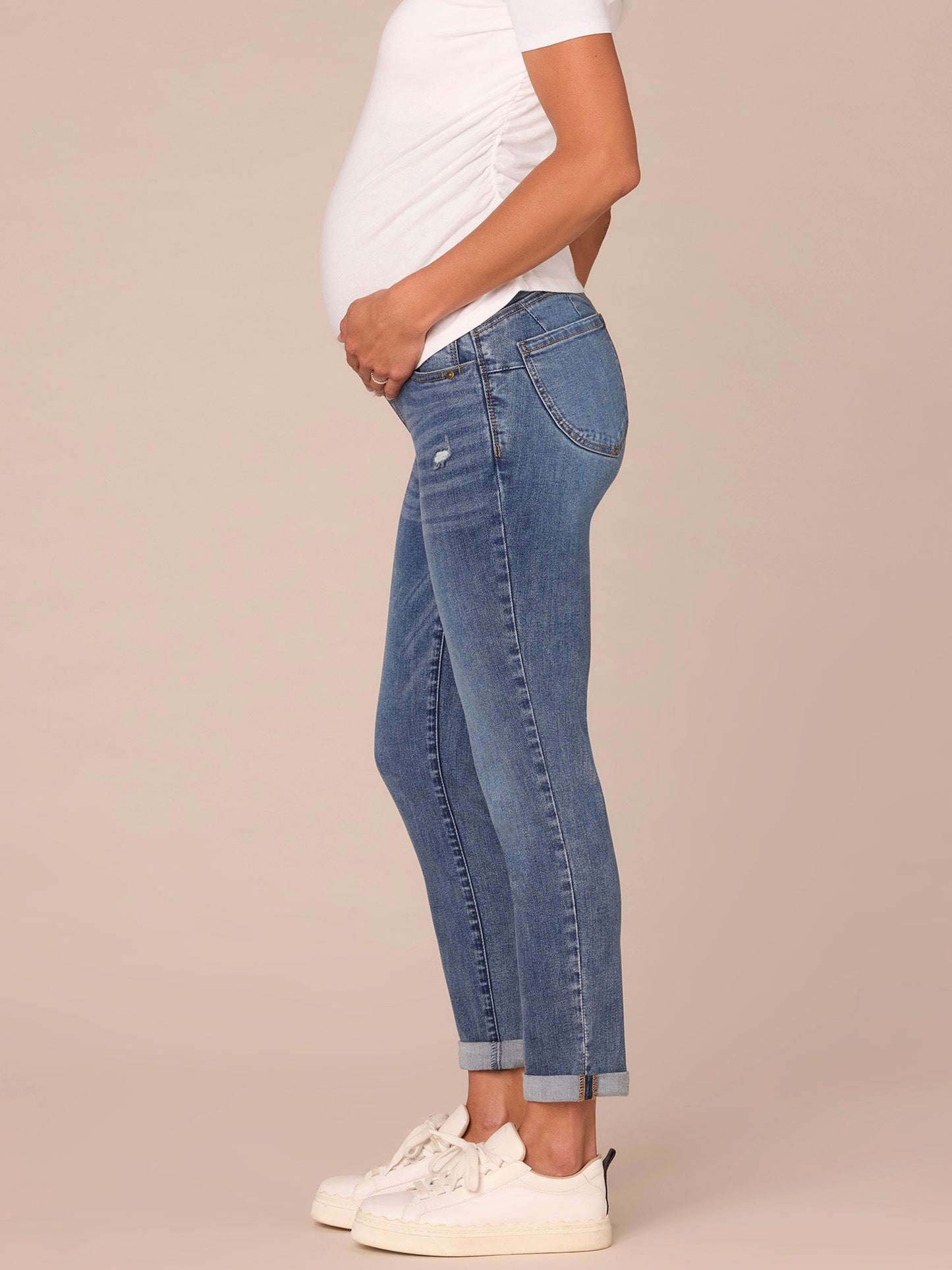 Absolution Blue Maternity Ankle Skimmer Baby Bump Jeans