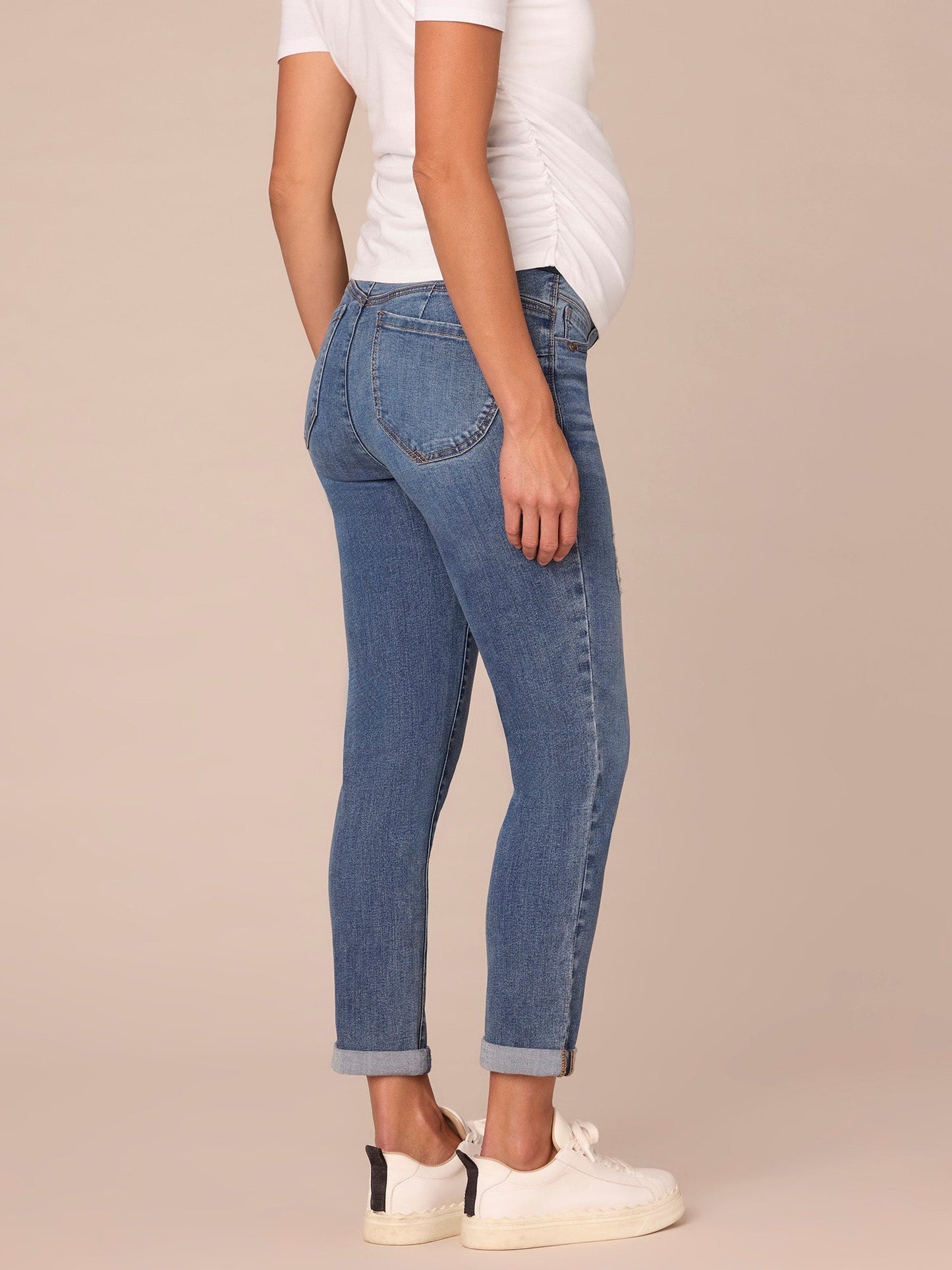 Absolution Blue Maternity Ankle Skimmer Baby Bump Jeans