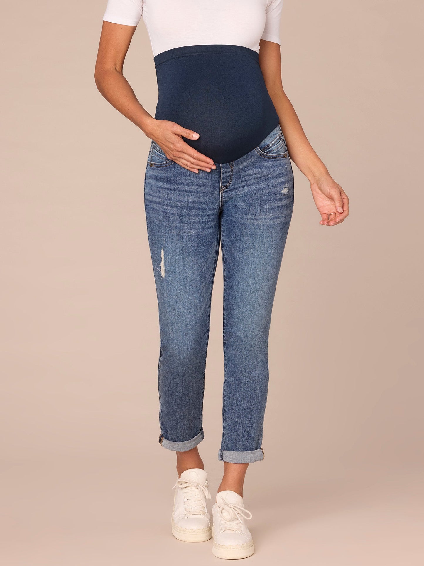Absolution Blue Maternity Ankle Skimmer Baby Bump Jeans