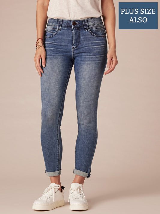 Absolution® Blue Denim Booty Lift Plus Ankle Skimmers
