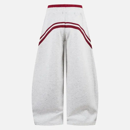 Striped Baggy Sweatpants & Hoodie