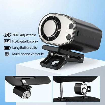 Car Clip-On Fan with LED Display