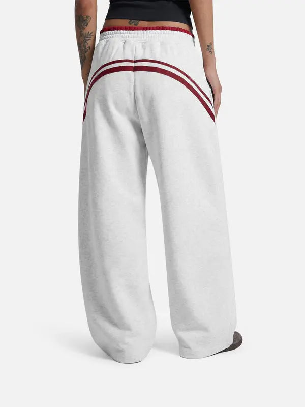 Striped Baggy Sweatpants & Hoodie